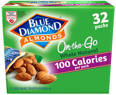 Blue Diamond Almonds whole natural raw almonds in a convenient bag for quick protein