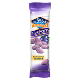 Blue Diamond Blueberry Almonds tube front, convenient travel snack.