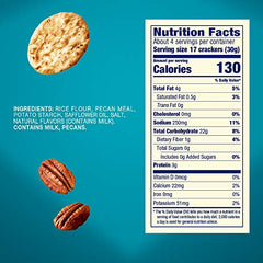 Blue Diamond Pecan Thins cracker close-up showing crisp texture ideal for dipping.