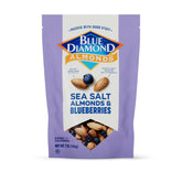 Blue Diamond sea salt almonds with blueberries in a 7oz pack, snack-ready.