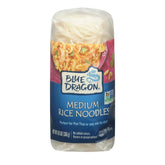 Blue Dragon Medium Rice Noodles nest, uncooked, ready for quick meals