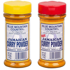 Blue Mountain Country classic Jamaican curry powder enhances traditional dishes with Caribbean flavor.