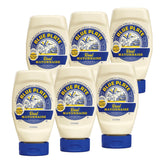 Blue Plate Real Mayonnaise bottle pour adds creamy richness to burgers.