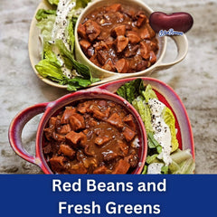 Blue Runner Creole Cream Style Red Beans open can, ready-to-heat for hearty soups.