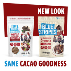 Blue Stripes Protein and fiber per serving visual for healthy snacking