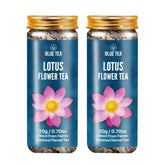 BLUE TEA Pink Lotus Tea packaging in a premium jar for fresh herbal sips