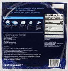Blue Dragon rice paper sheets laid flat for pliable wrappers.