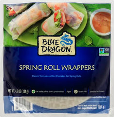 Blue Dragon rolls with shrimp and herbs, classic spring rolls.
