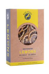 BlueHenry dehydrated lemon wheels in package highlighting vibrant color for garnish