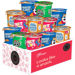 Blunon Mini-Wheats and Frosted Flakes cups offer crunchy mornings.