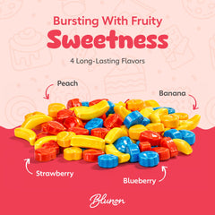 Blunon fruit-shaped hard candy peaches brightening snack bowls