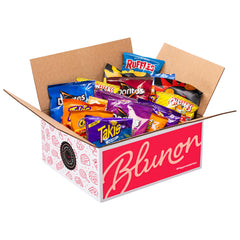 Blunon gift-ready care package box promoting sharing at parties.