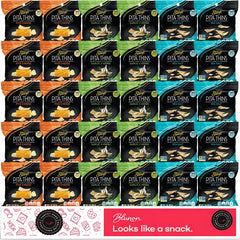 Blunon Stacy Pita Thins variety pack front view, ready for on-the-go snacking.