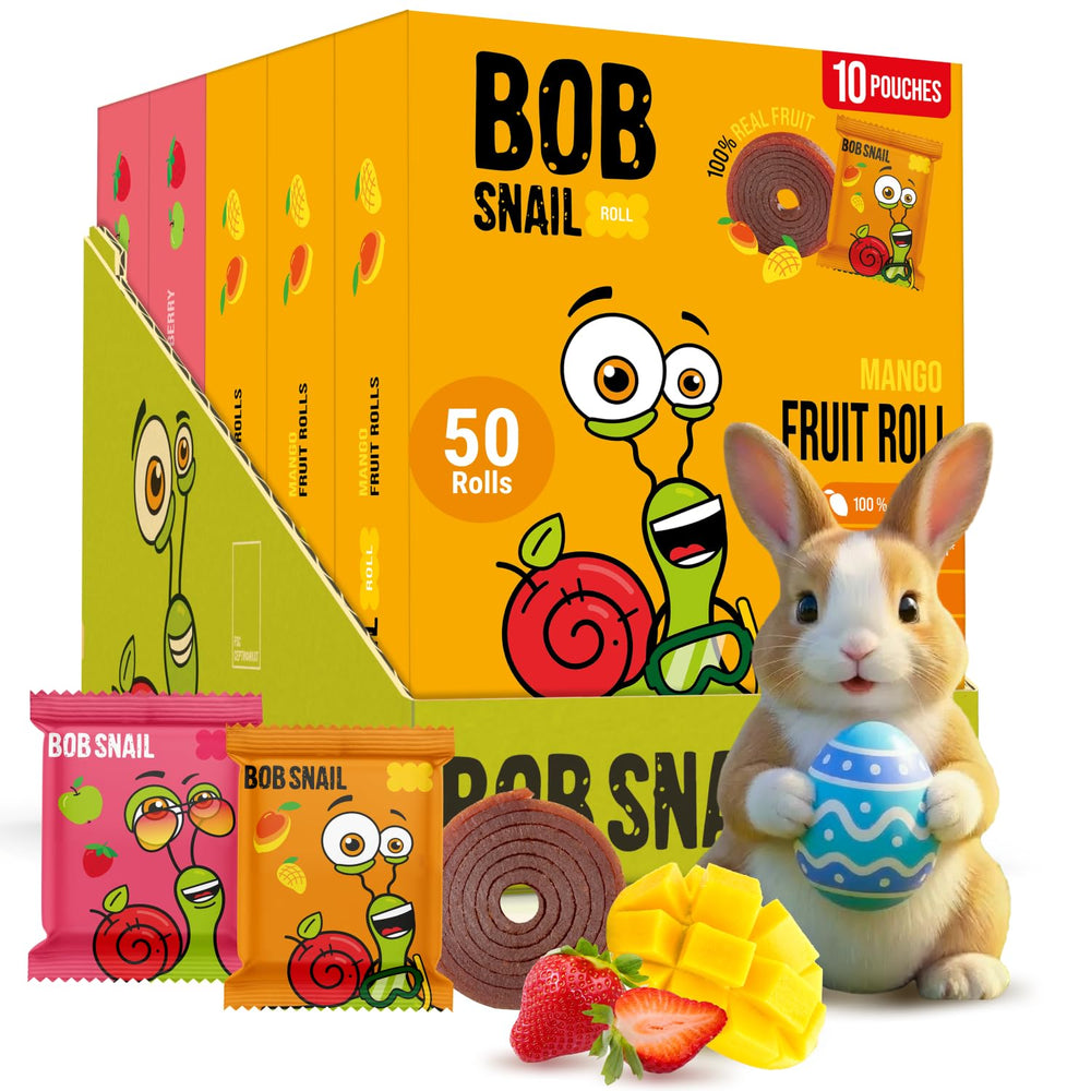 Bob Snail Fruit Roll Ups mango strawberry pack for on-the-go snacking