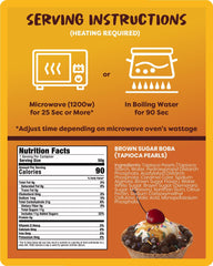 Boba Fide microwavable pearls in cup illustrate easy 25-second prep.