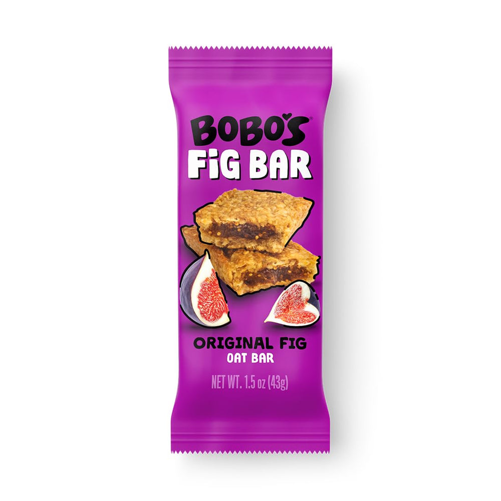 Bobo's Fig Bar 30 Original Fig front view, easy on-the-go energy for busy days.