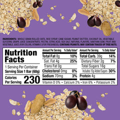 Bobos Grape PB&J oat bar in hand, perfect for quick energy between classes
