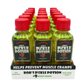 Bob's Pickle Potion #9 bottle close-up reveals dill flavor for on-the-go hydration.