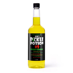 Bob's Pickle Potion #9 dill juice bottle for refreshing hydration after workouts.