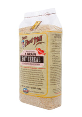 Bob's Red Mill 7 Grain Cereal served in a bowl, perfect for a hearty morning.