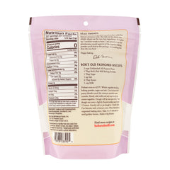 Close-up of Bob's Red Mill baking powder label for precise baking.