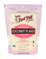 Bob's Red Mill coconut flakes as a dessert garnish for pies and cakes.