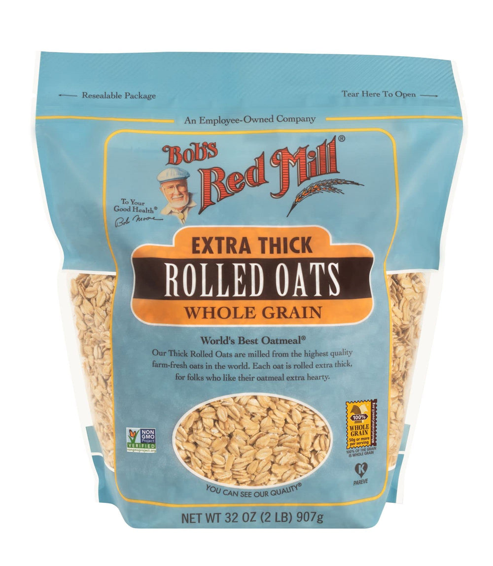 Bob's Red Mill Extra Thick Oats 32oz pack, ideal for hearty breakfasts.