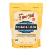Bob's Red Mill garbanzo bean flour bag for gluten-free baking.