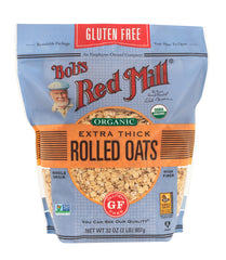 Bob's Red Mill gluten-free oats cooking porridge steaming bowl for cozy breakfast options.