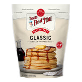 Bob's Red Mill gluten free pancake mix bag ready for a wholesome gluten free breakfast
