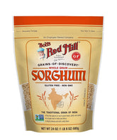 Bob's Red Mill gluten-free sweet white sorghum grain bags showing packaging and product quality
