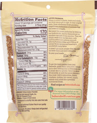 Bob's Red Mill Golden Flaxseeds seed close-up shows tiny seeds rich in fiber and essential fats.