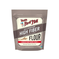 Bob's Red Mill High Fiber Flour being poured for 1:1 baking substitution