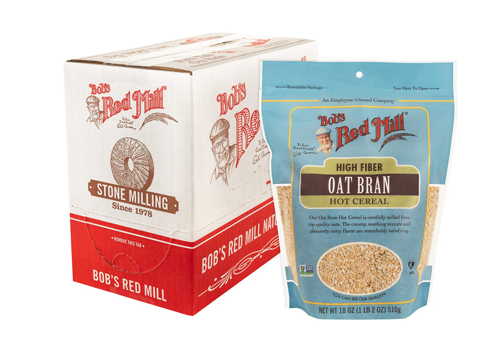 Bob's Red Mill Oat Bran hot cereal pack of four for quick breakfasts