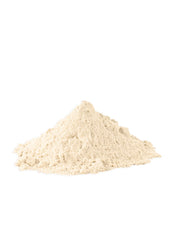 Scooping Bob's Red Mill oat flour into a bowl for gluten-free batter.