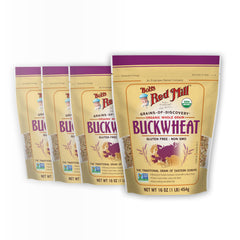 Bob's Red Mill organic buckwheat groats in package, versatile gluten-free whole grain.