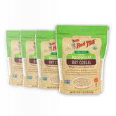 Bob's Red Mill organic buckwheat hot cereal in a bowl, creamy breakfast option