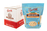 Bob's Red Mill Organic Extra Thick Rolled Oats four pack front label highlighting organic certification