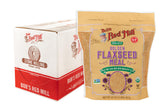 Bob's Red Mill Organic Golden Flaxseed Meal packaging highlights premium gluten-free nutrition for everyday meals.