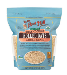 Bob's Red Mill oats on pantry shelf as a versatile baking staple