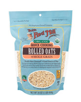 Bob's Red Mill Organic Quick Cooking Rolled Oats pack 4 ready for quick breakfasts