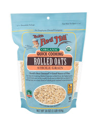 Bob's Red Mill Organic Quick Cooking Rolled Oats pack 4 ready for quick breakfasts