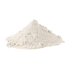 Bob's Red Mill flour sifted into a cake pan for light crumb