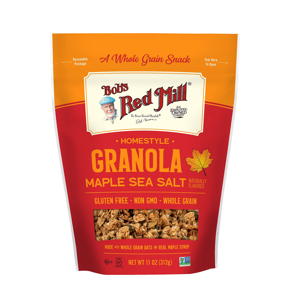 Bob's Red Mill pan-baked granola maple sea salt pack2 ready-to-eat breakfast on the go