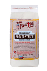 Bob's Red Mill Potato Starch 22oz bag shown for gluten-free cooking and thickening sauces.