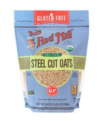 Bob's Red Mill oats bowl topped with nuts and fruit for texture