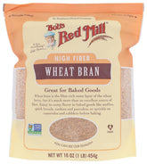 Bob's Red Mill Wheat Bran package with a nutty aroma for baking.