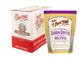 Bob's Red Mill White Corn Grits in a bowl for hearty breakfast porridge.
