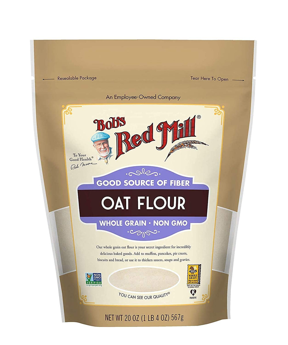 Bob's Red Mill Whole Grain Oat Flour pack of 2, ideal for gluten-free baking