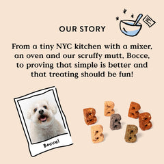 Five natural ingredients list from Bocce's Bakery Holly Jolly jerky sticks